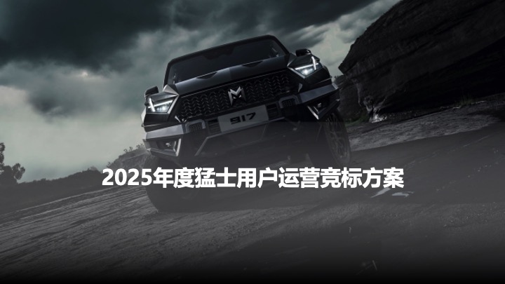 汽车猛士用户运营竞标方案